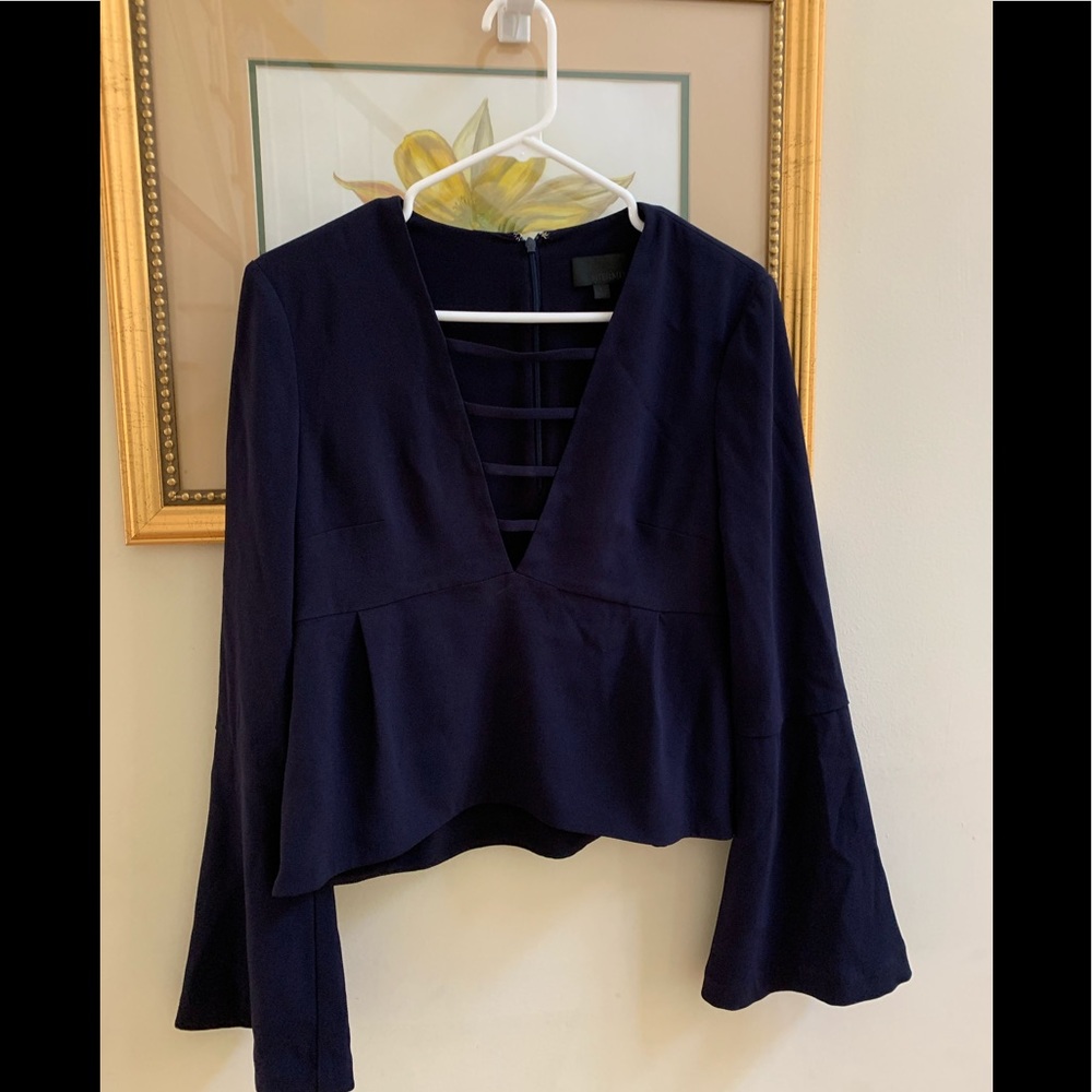 Intermix Nena Bell Sleeve Top Blue size P